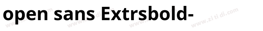 open sans Extrsbold字体转换